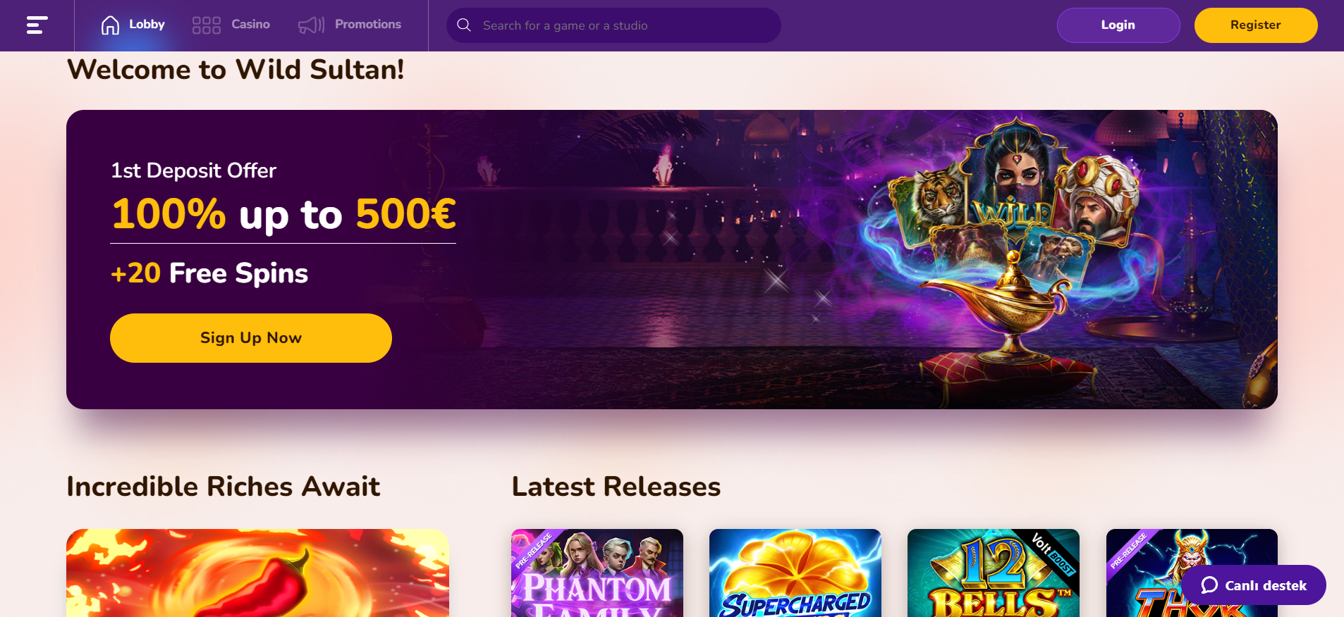 Wild Sultan casino play online